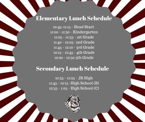 lunch schedule