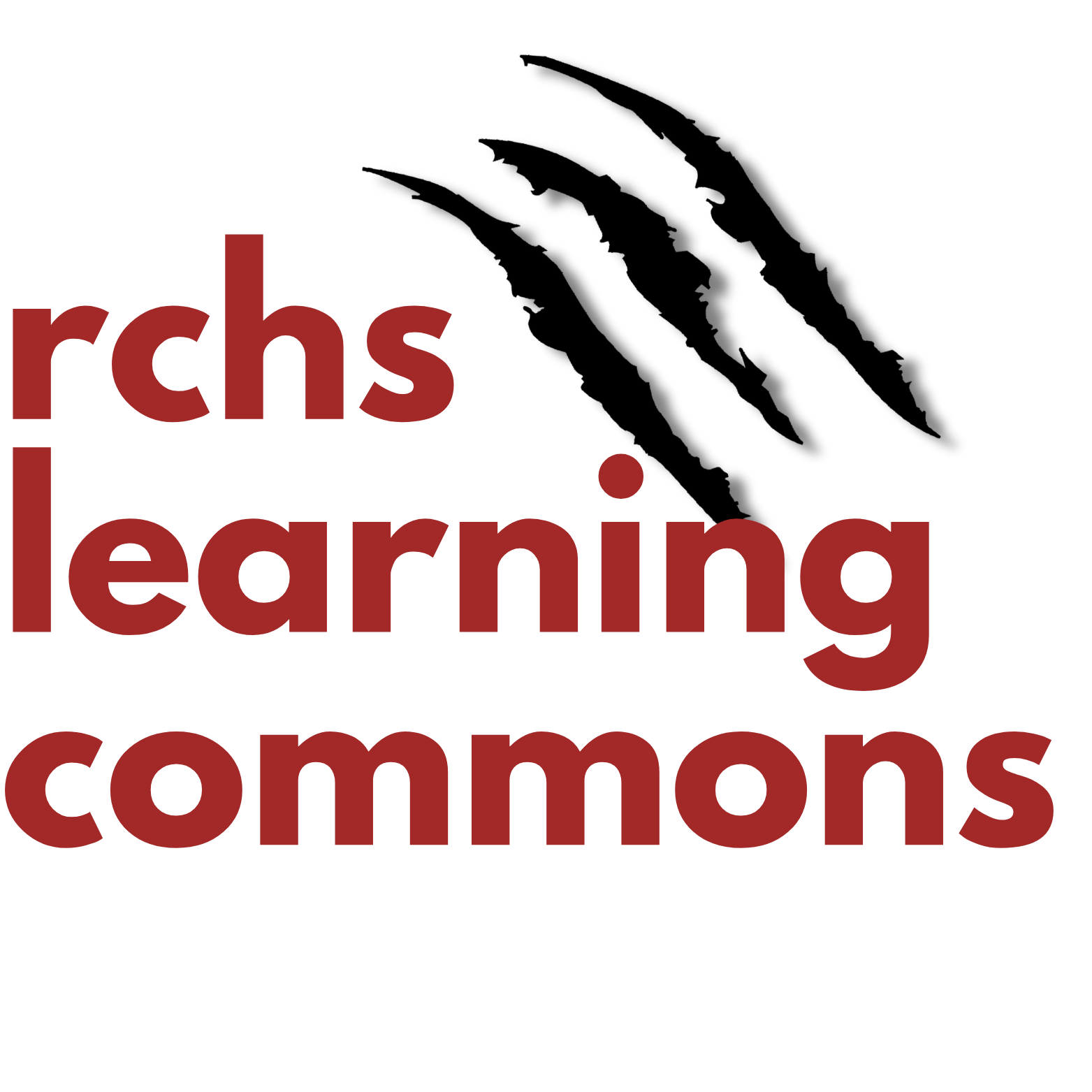 rchs learning commons with claw scratch marks