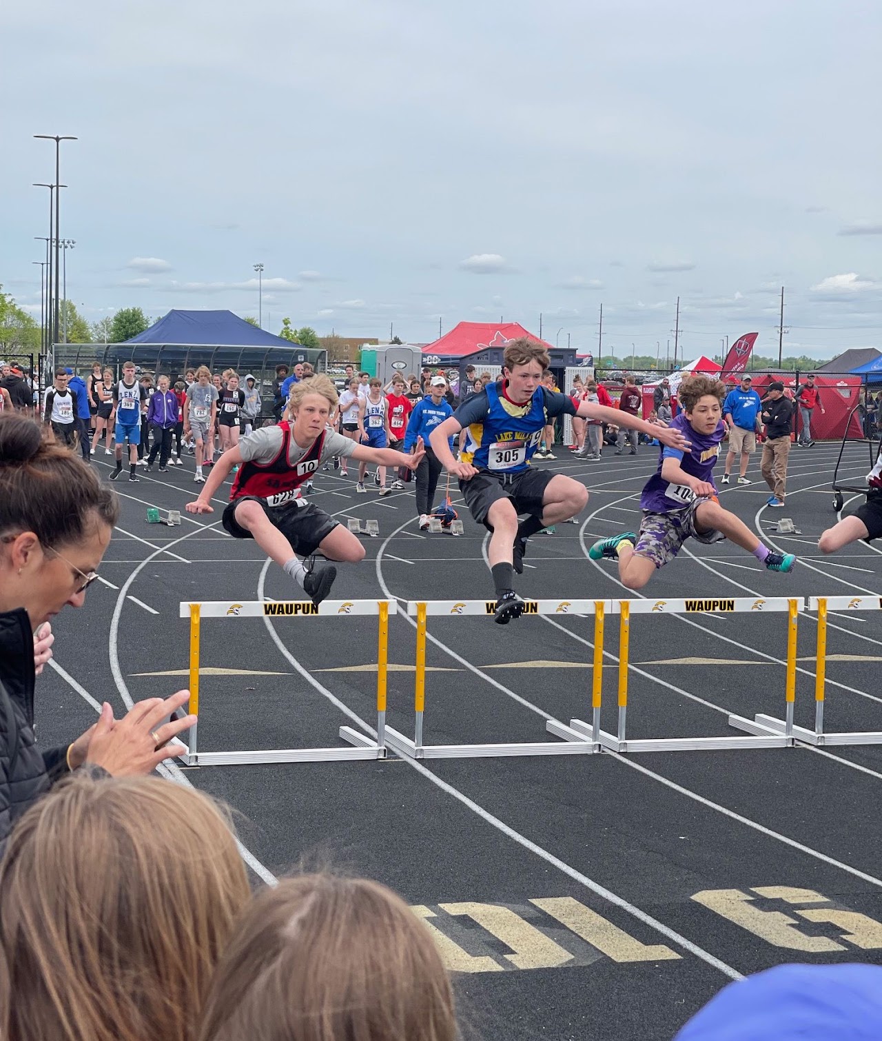 student in track competition