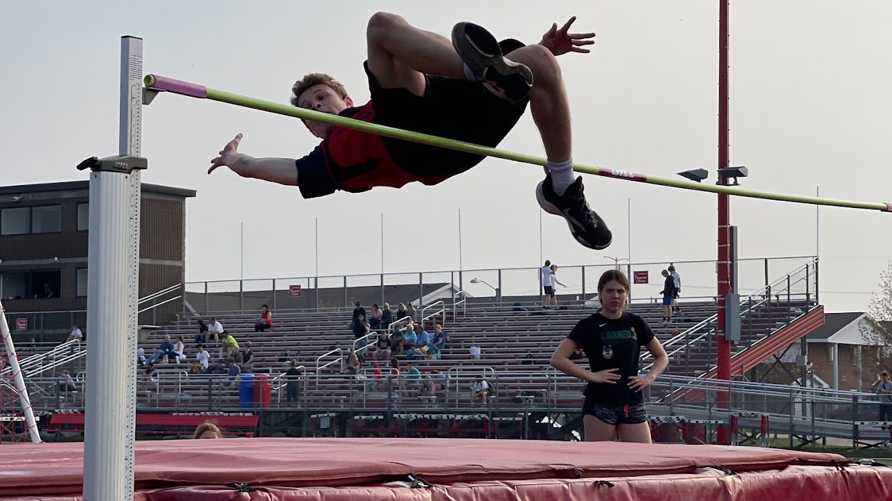 student jumping