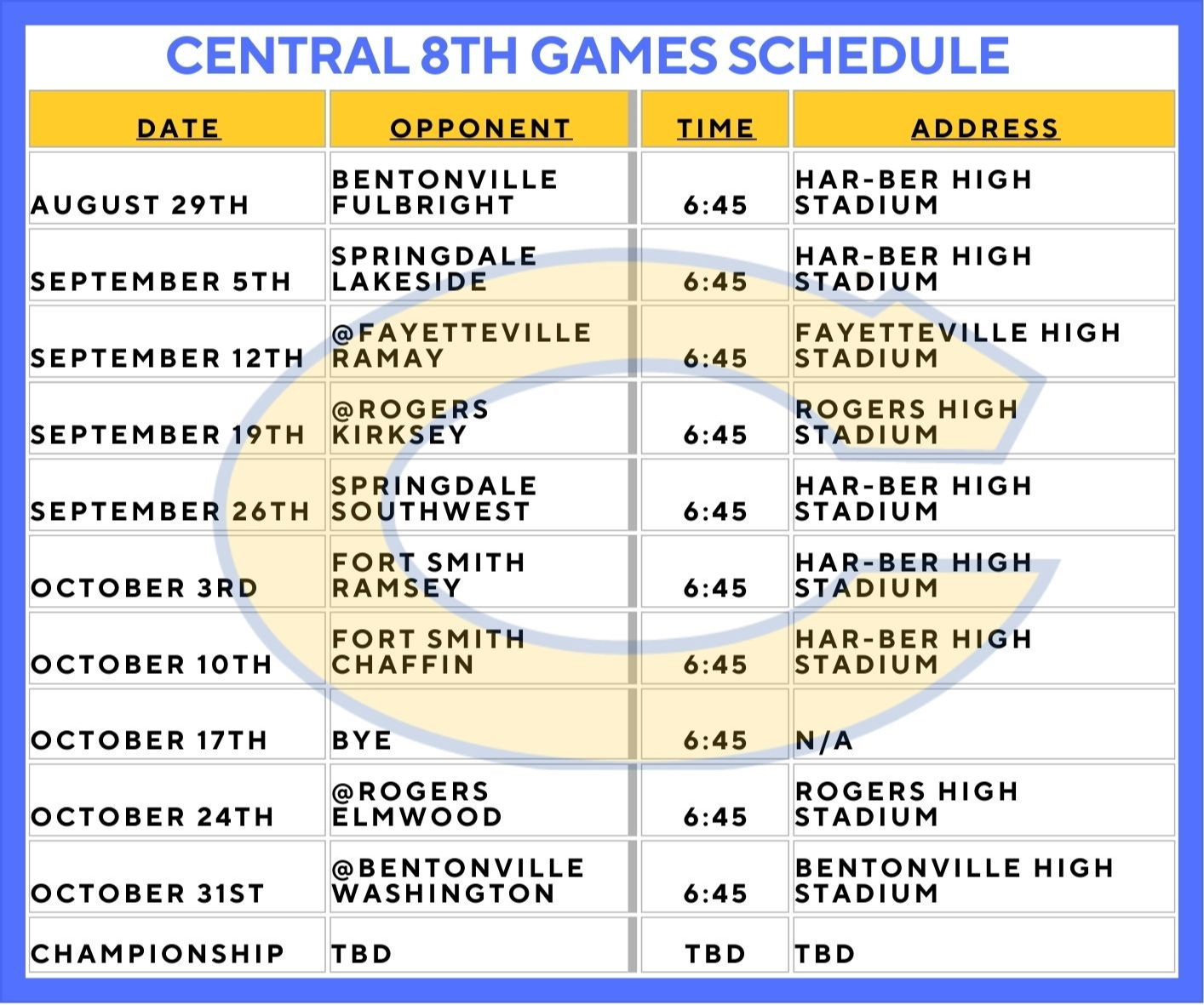 SCHEDULE
