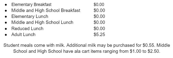 Meal Prices