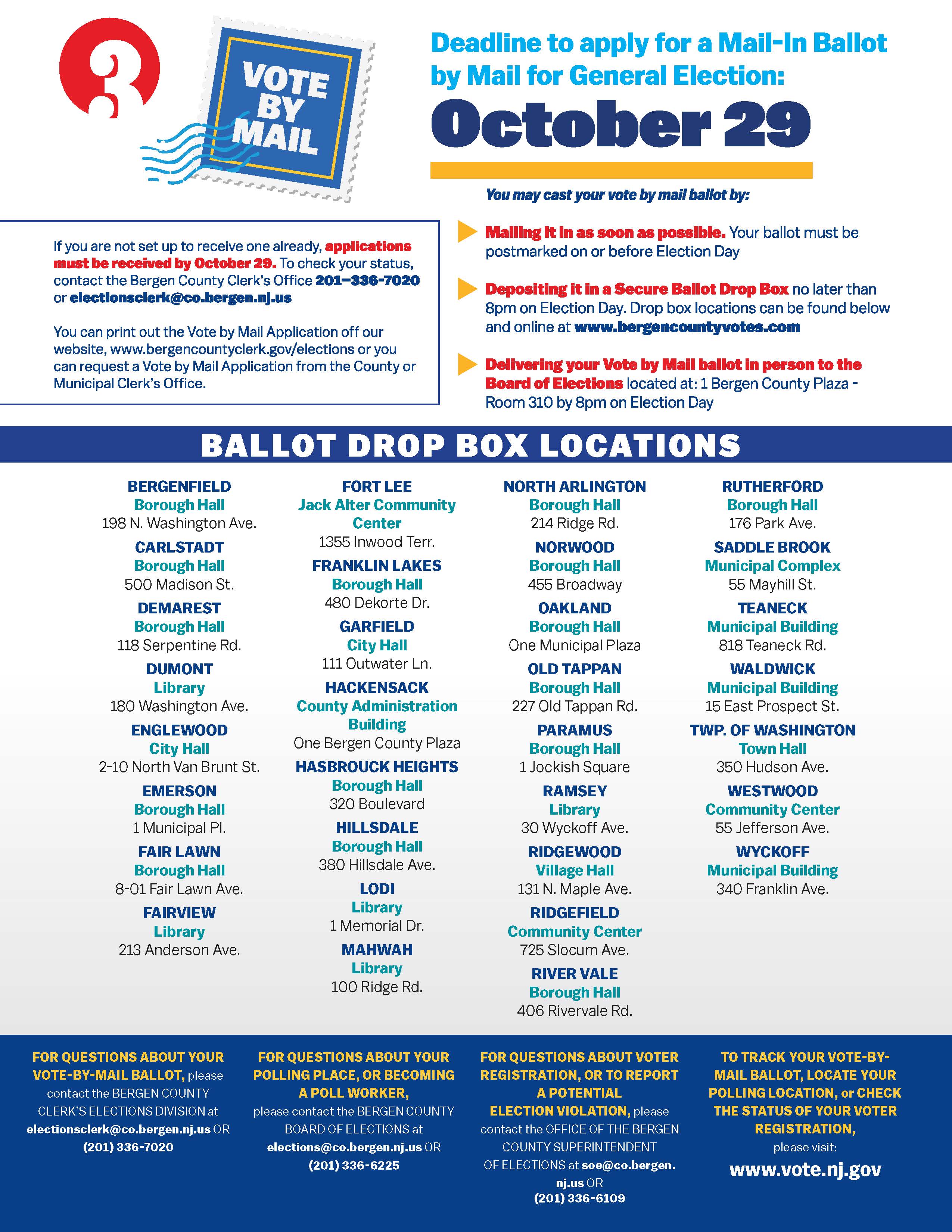 MAil in Ballot deadline is October 29th