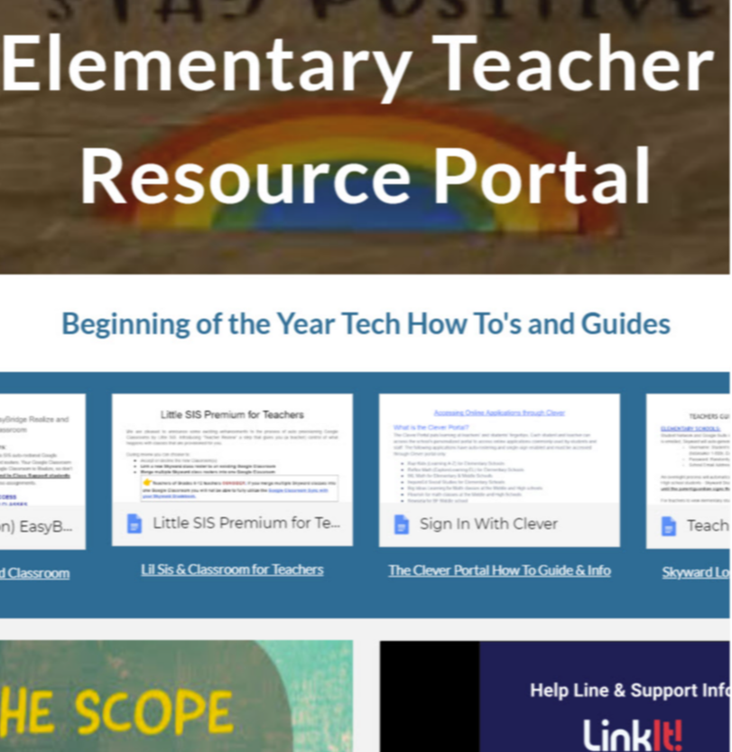 Elementary Teacher Resource Portal