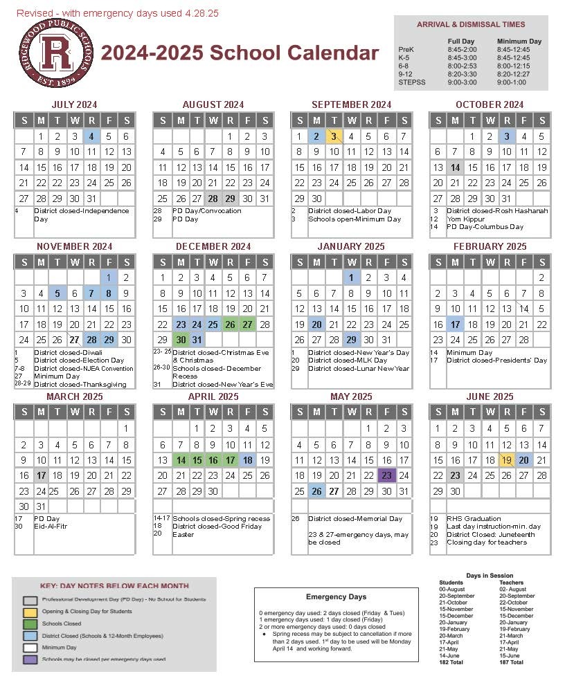 2024-25 Calendar