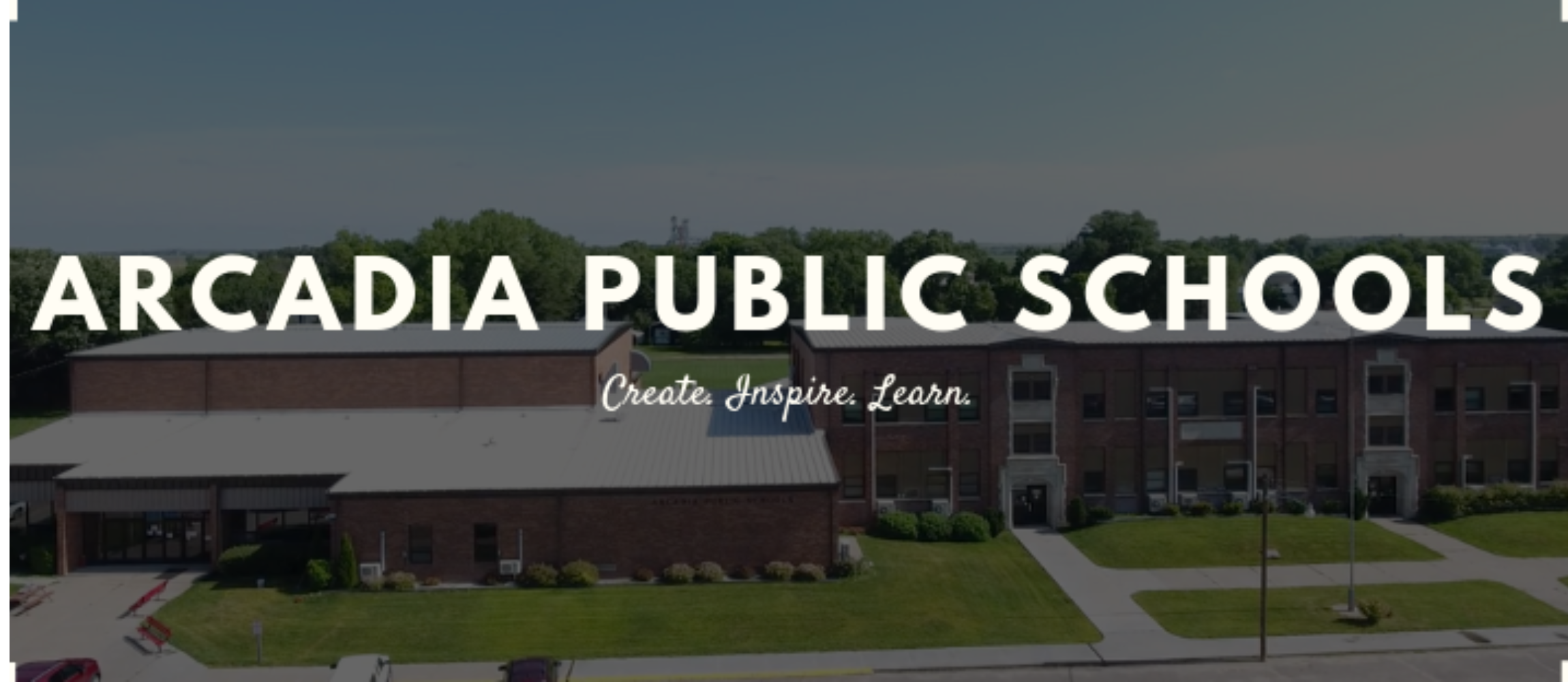Arcadia Public Schools written on top of a photo of the schools