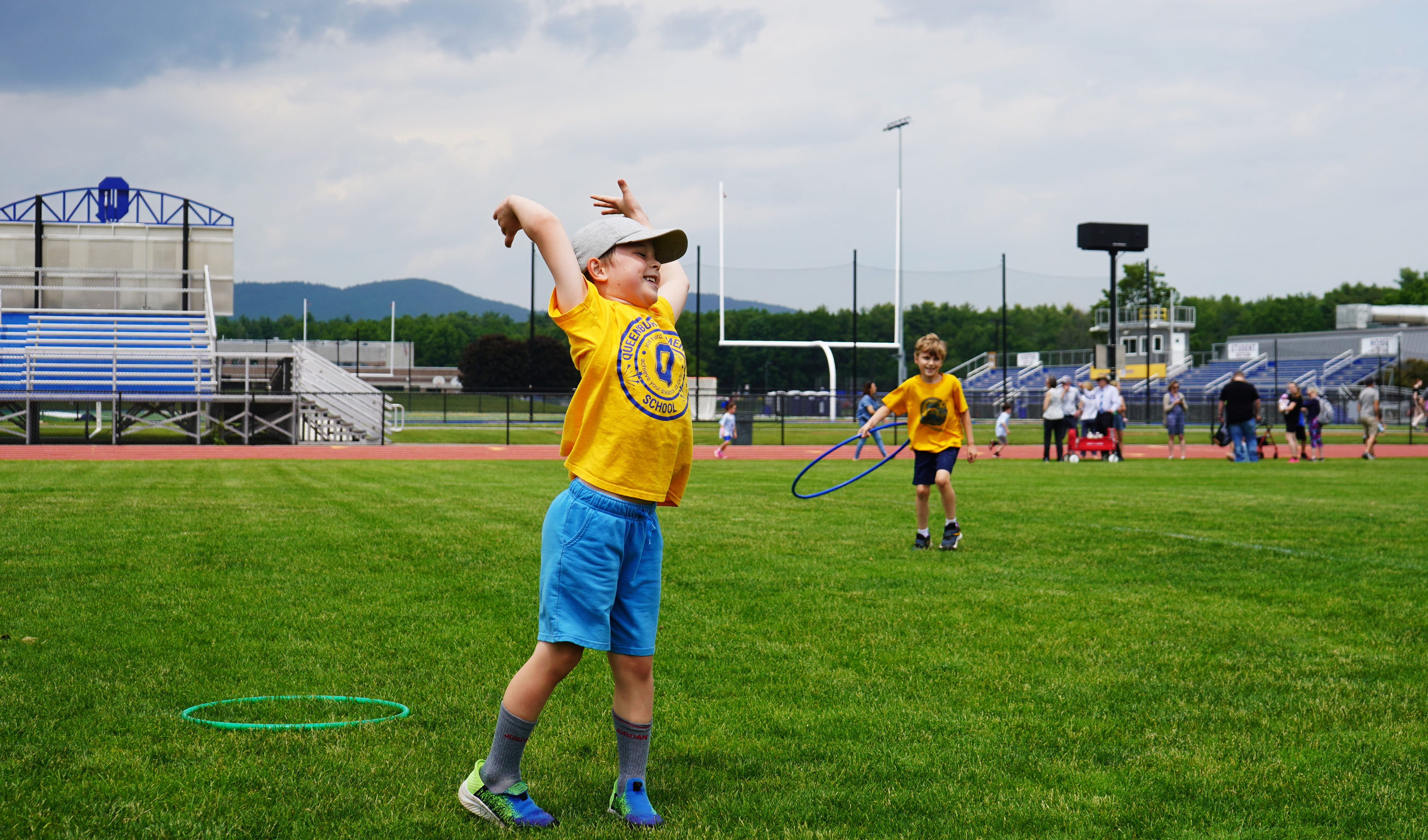 Student celebrates at Field Day.