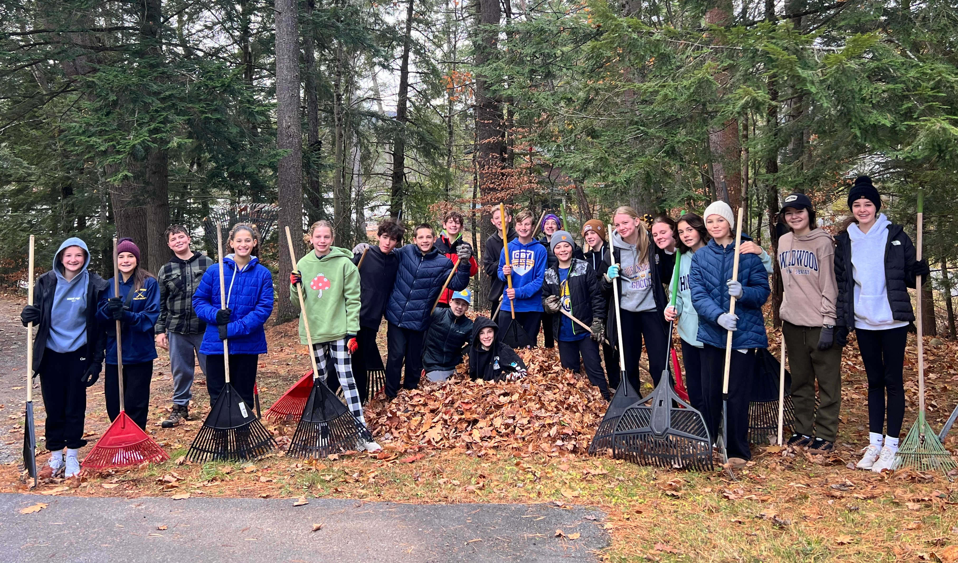 Students volunteer at Double H Ranch.