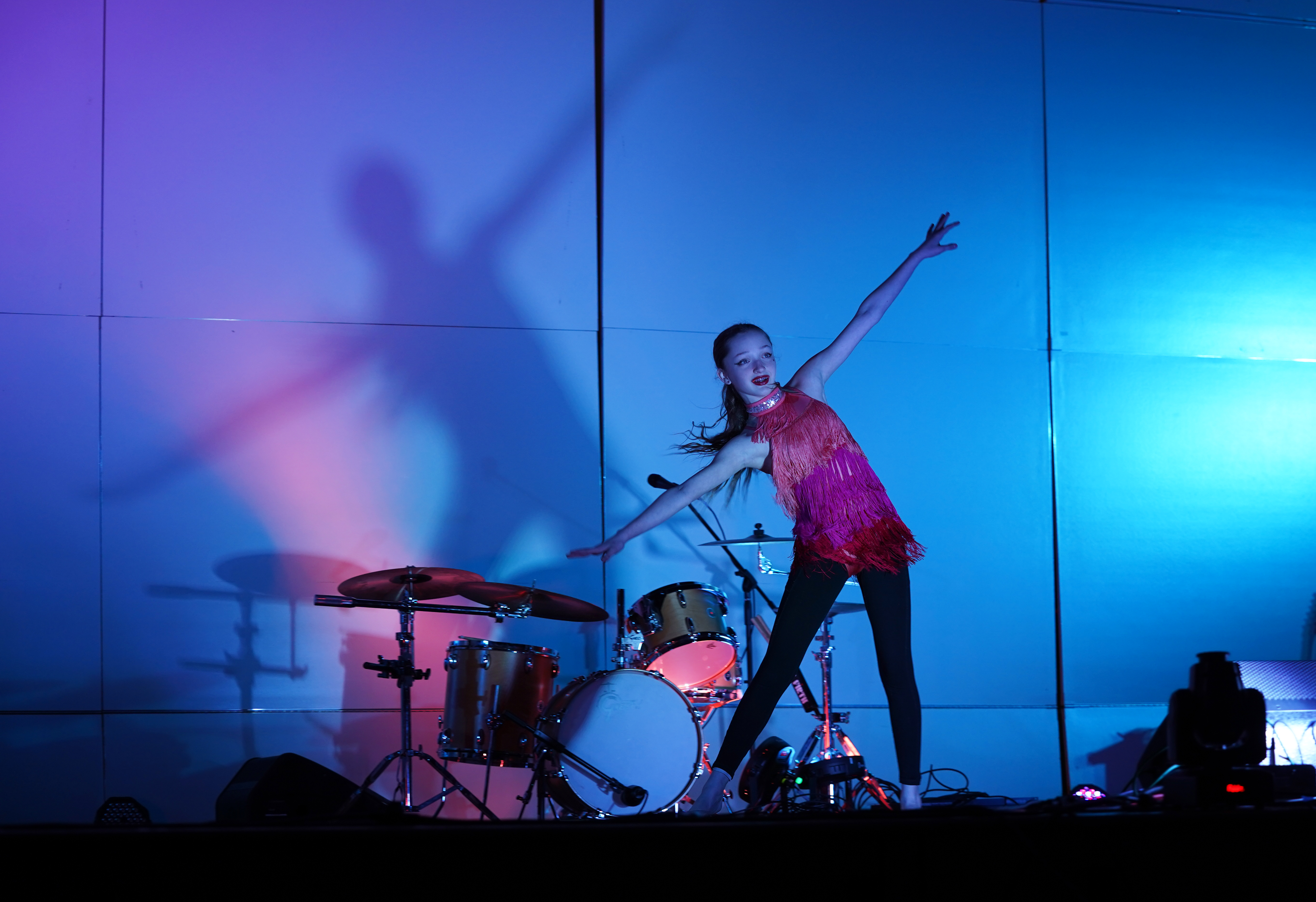 Student dances during school Talent Show.