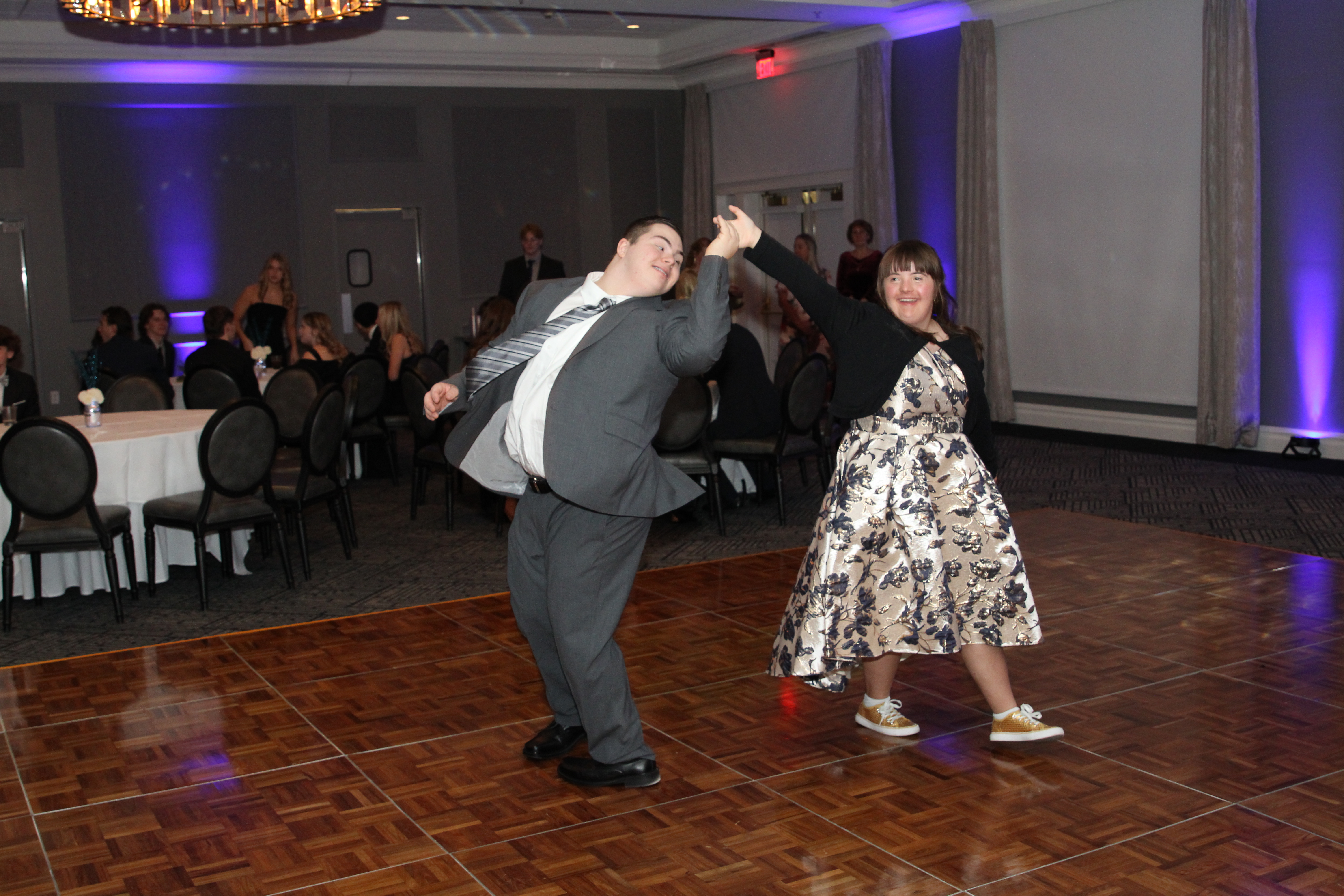 Two students dance together during Senior Ball. 