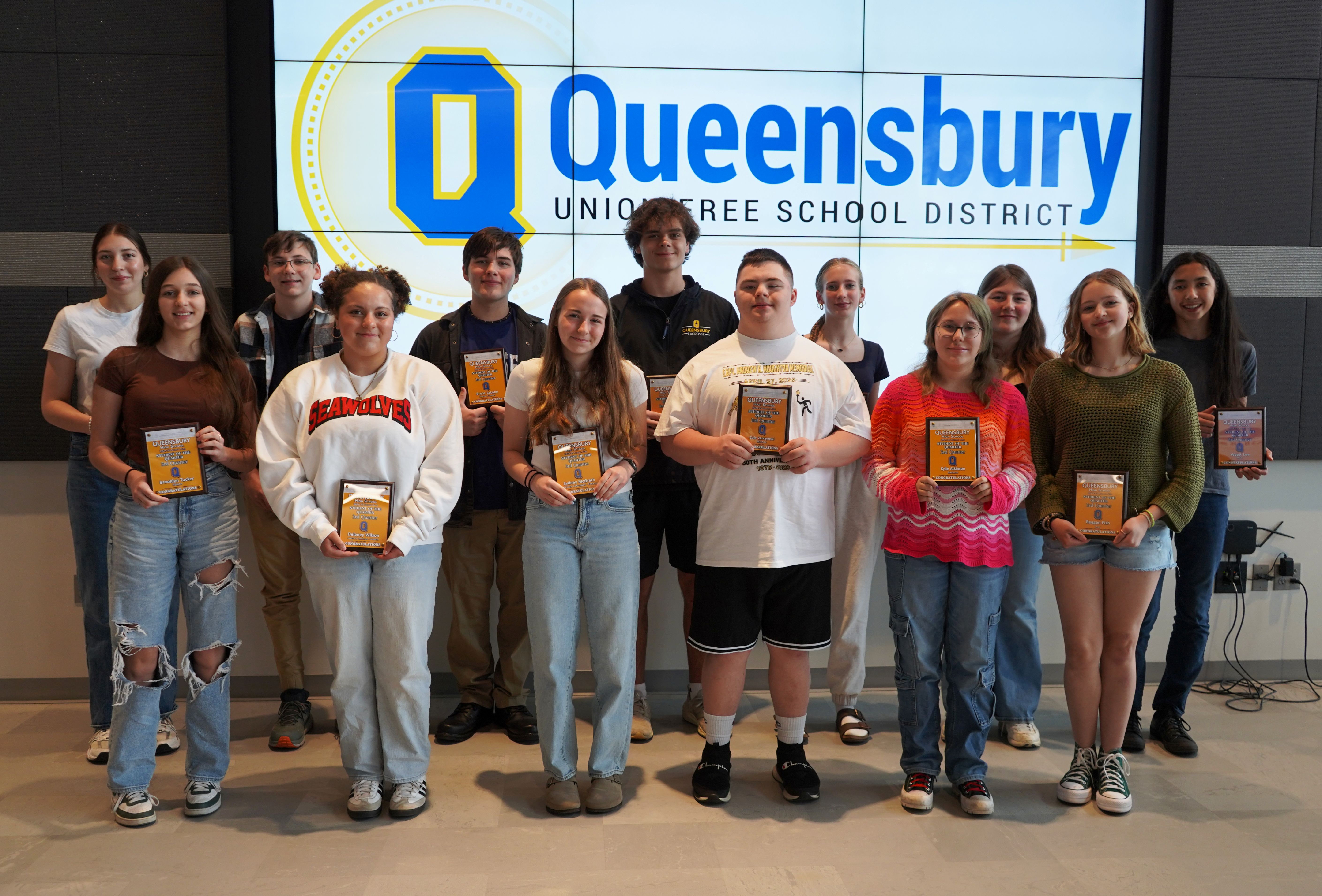Students picked for student of the quarter.