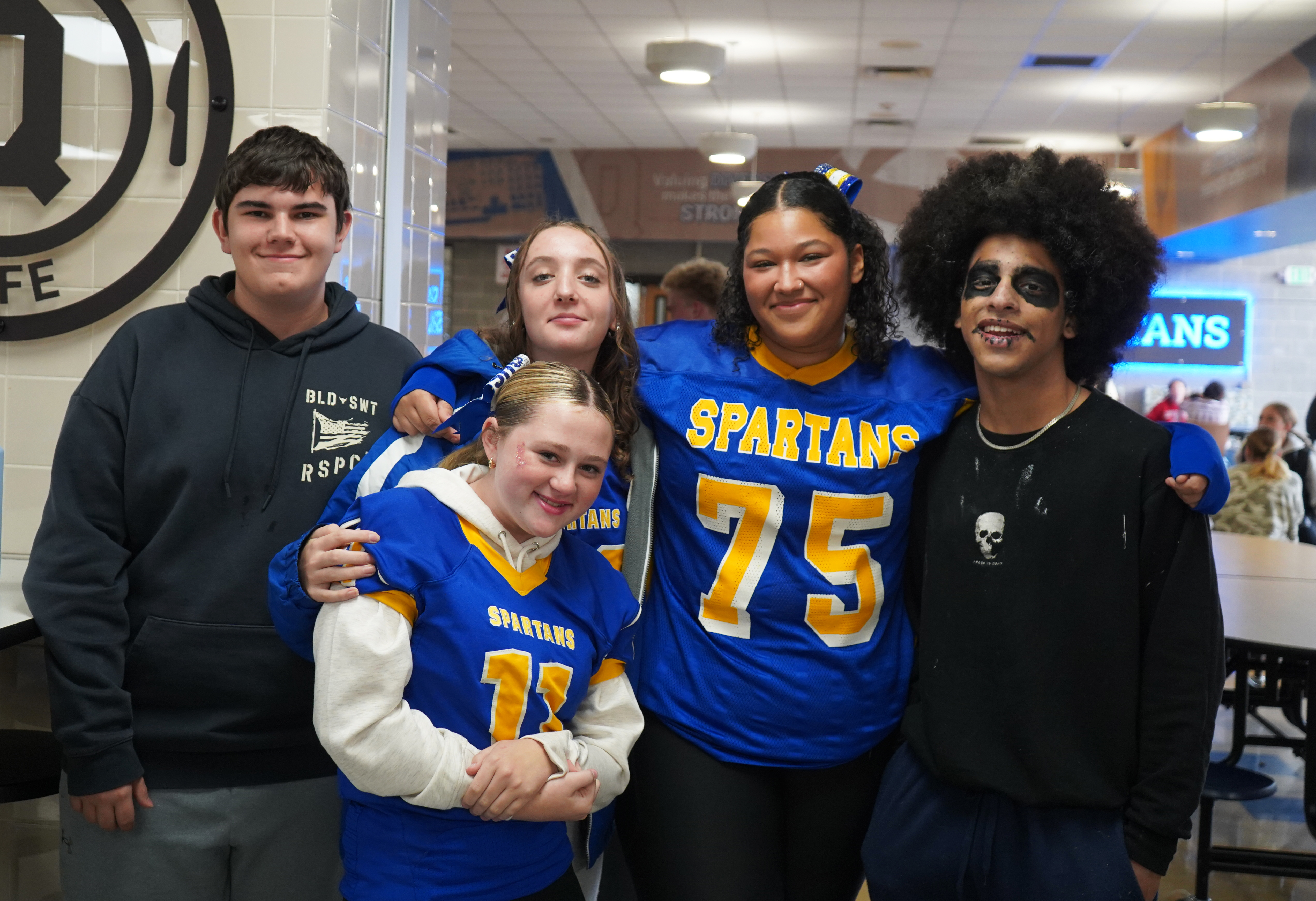Students pose on Halloween at QHS.
