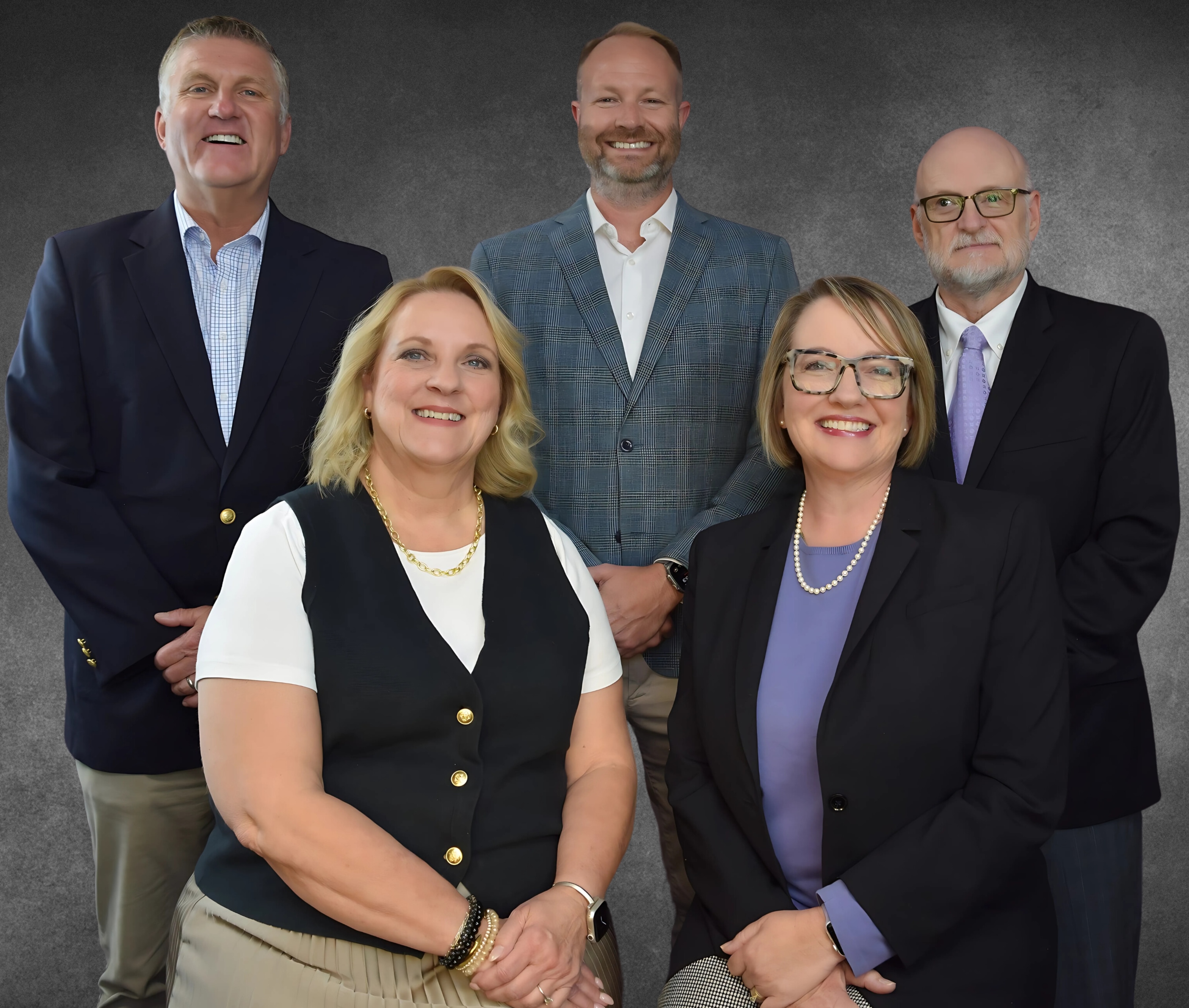 Back Row from Left to Right: Kent Walstad, Chad Jaggers, Les Pettit Front Row from Left to Right: Lisa Yates, Angela Palmer