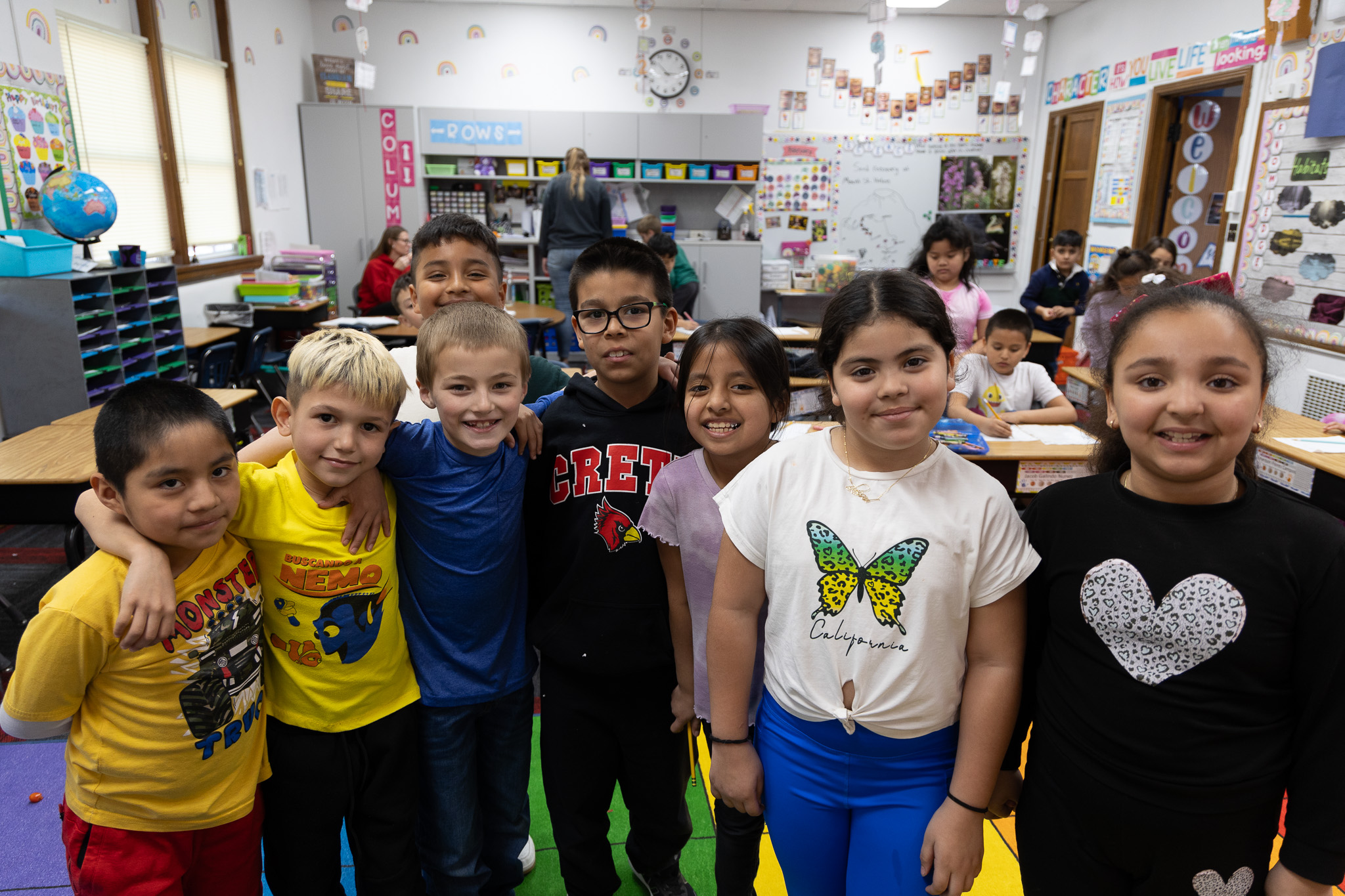 group of happy CES students