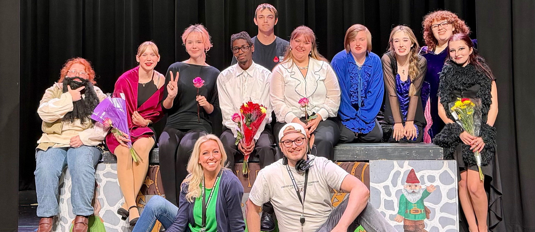 Students smiling after play