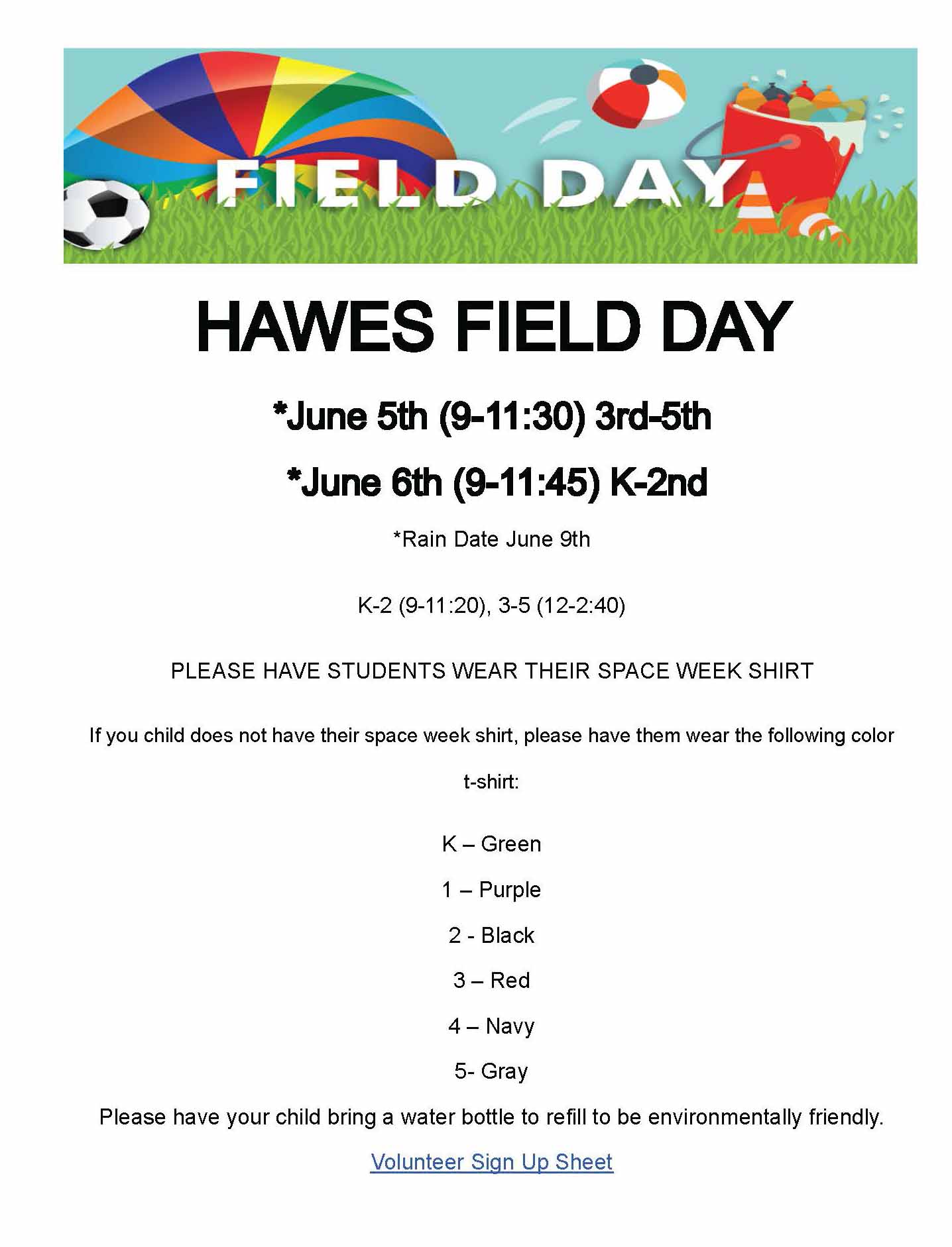 Hawes Field Day Flyer