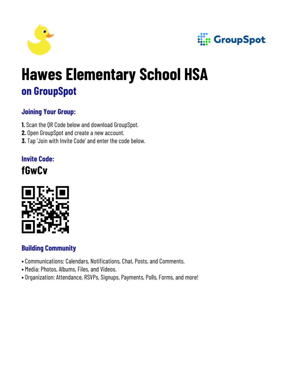 Invite to Group Spot Flyer