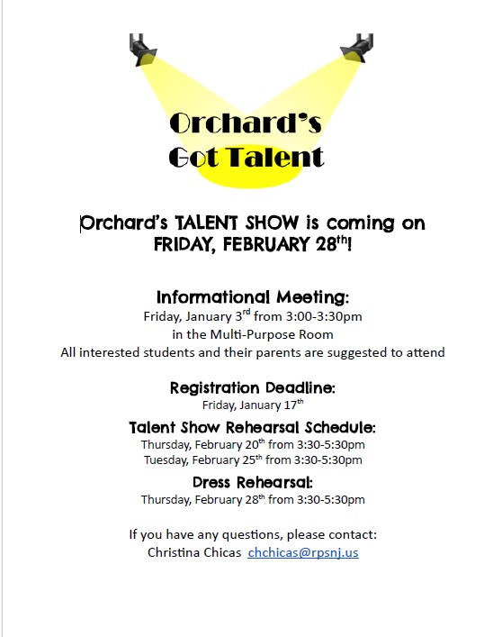 Talent show flyer