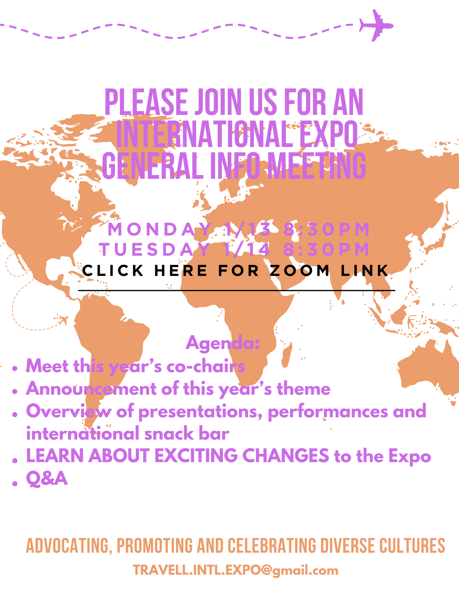 International Expo Informational Meetings