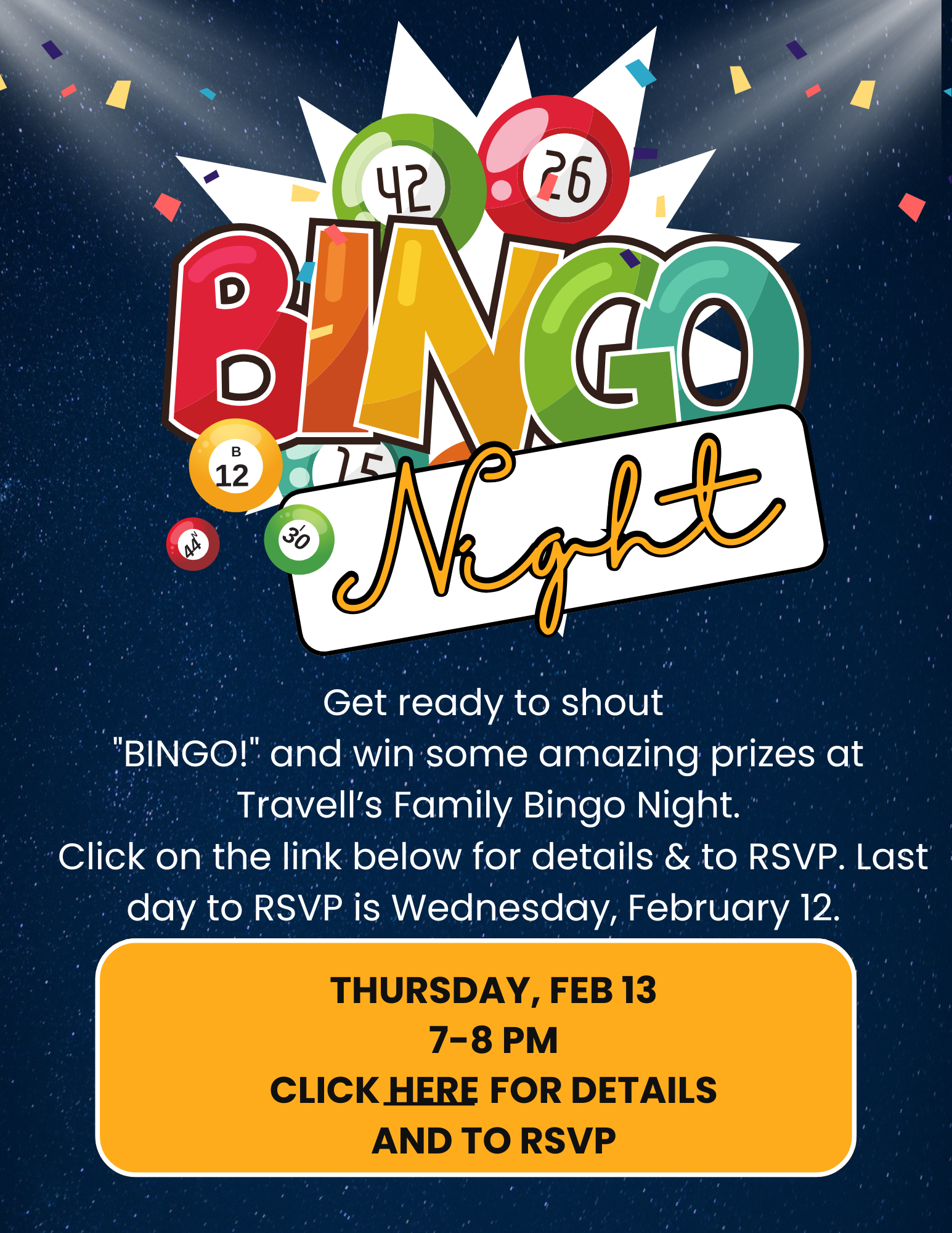 Travell Bingo Night