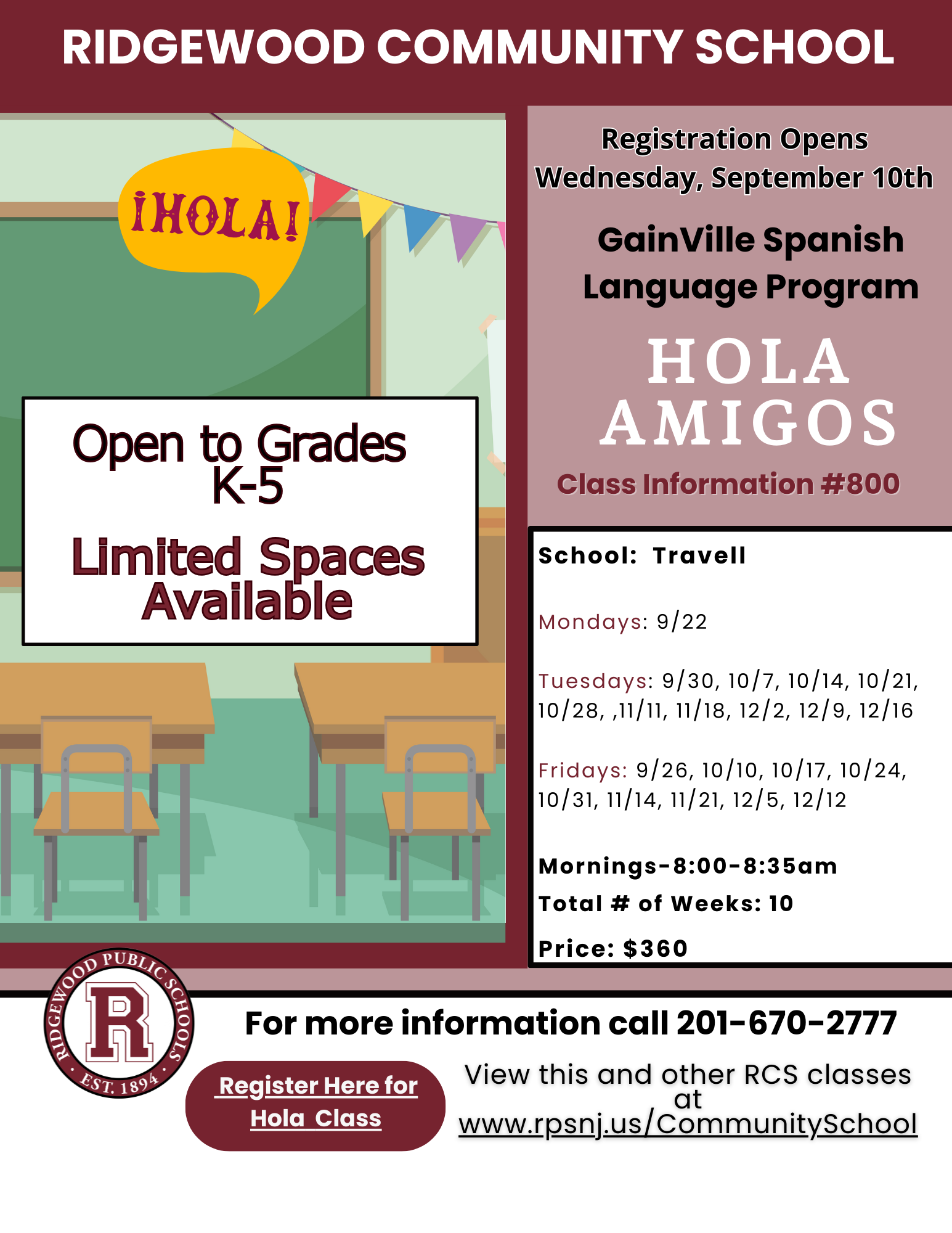 Spanish Class Fall 2025