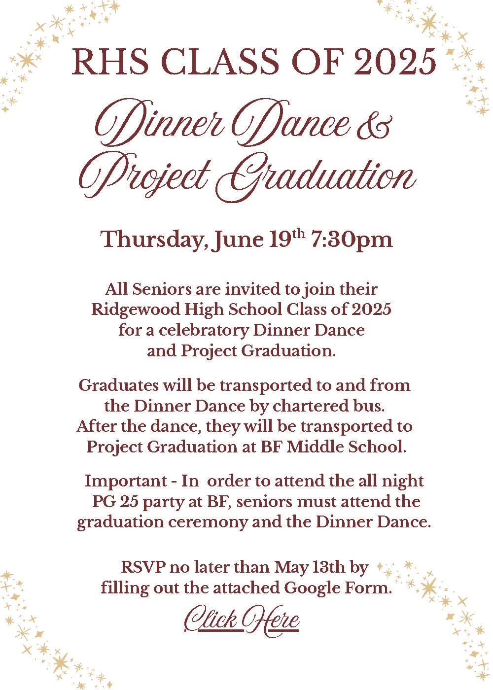 Fill Out the Google Form  RSVP no later than May 13th