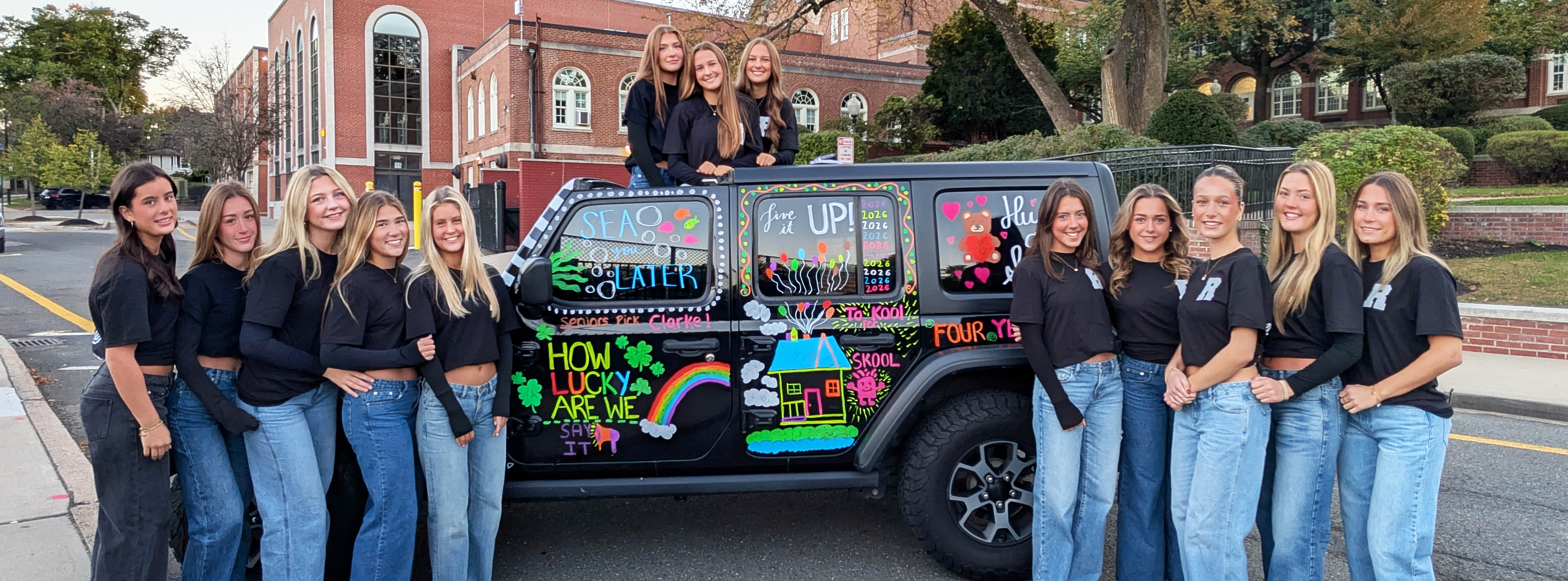 senior car decorating