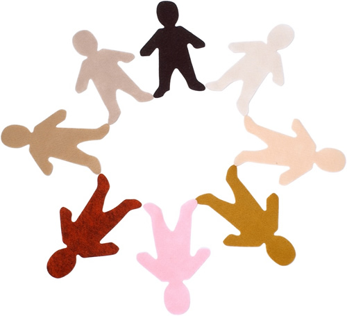 animation of kids of different ethnicities holding hands