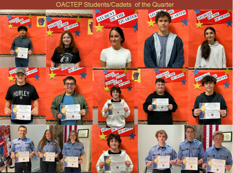 student of the Quarter board