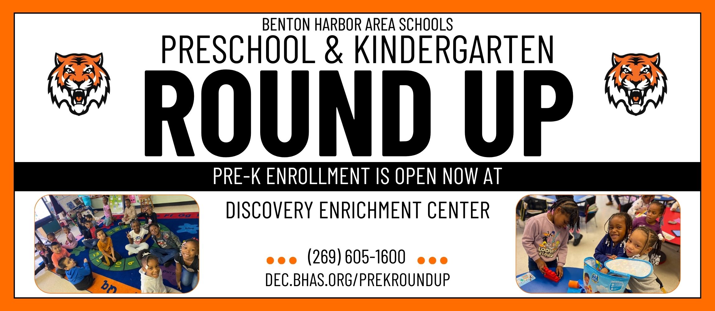 Preschool and Kindergarten Round Up Now until April 12