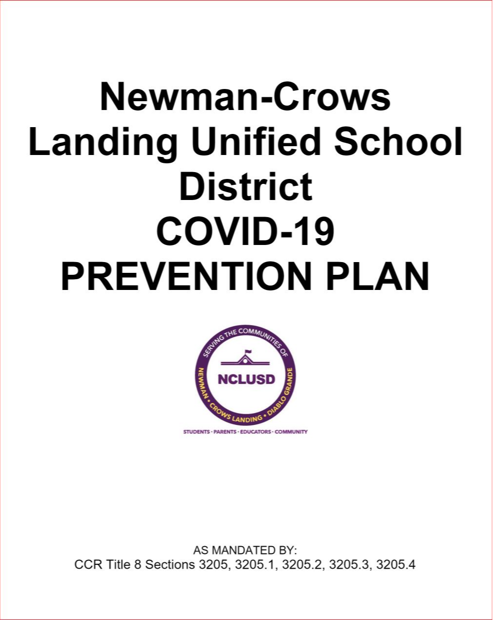 COVID-19 Prevention Plan