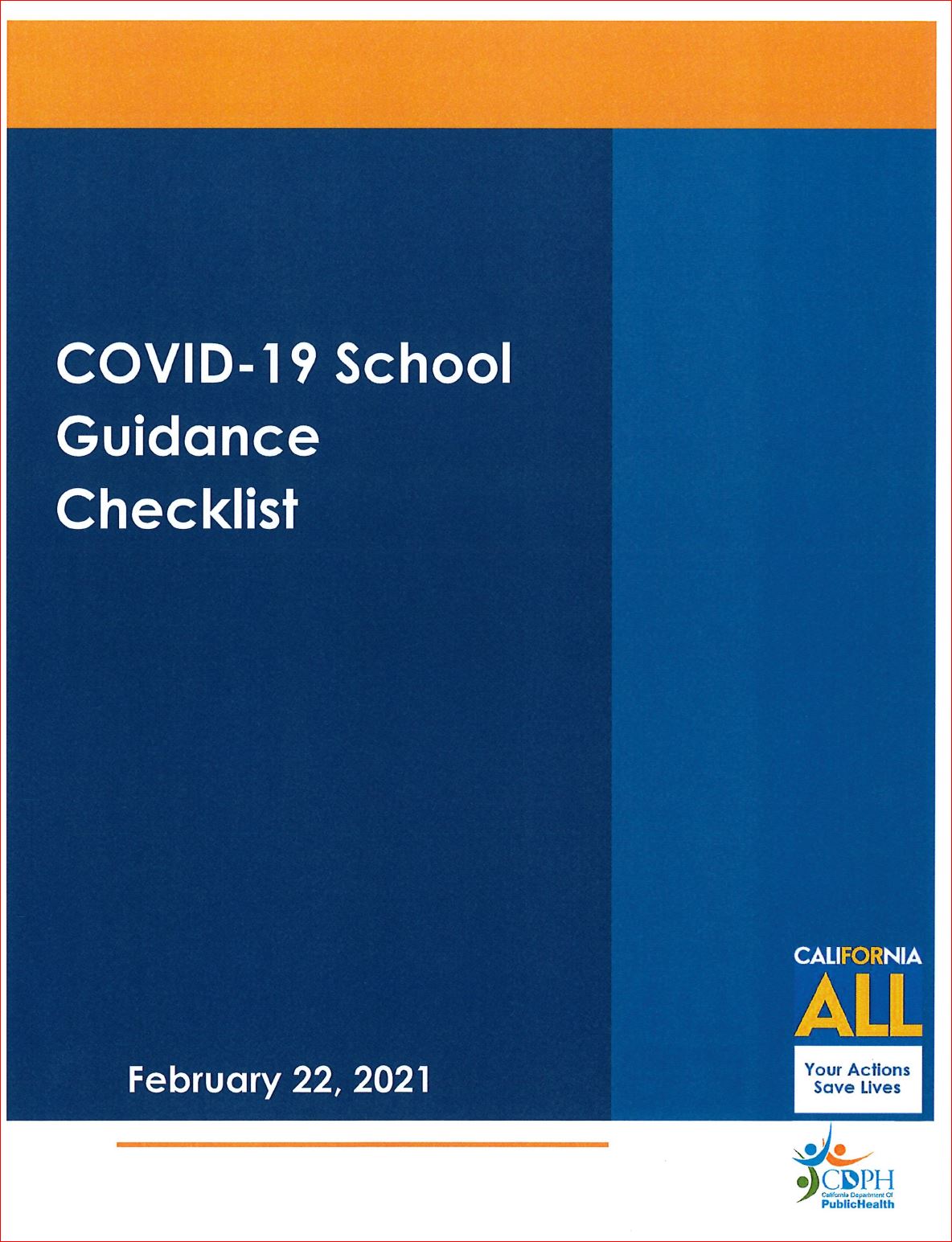 Link to COVID-19 School Guidance Checklist