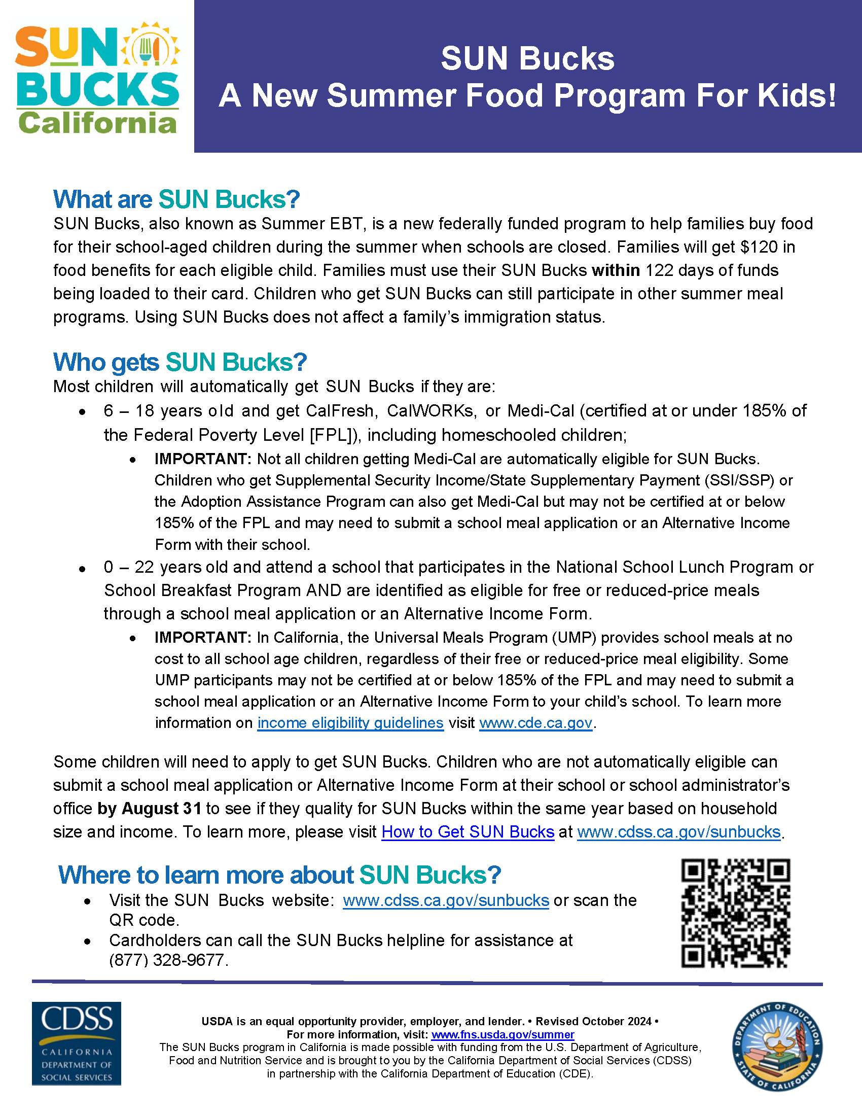 CDSS SUN Bucks Flyer