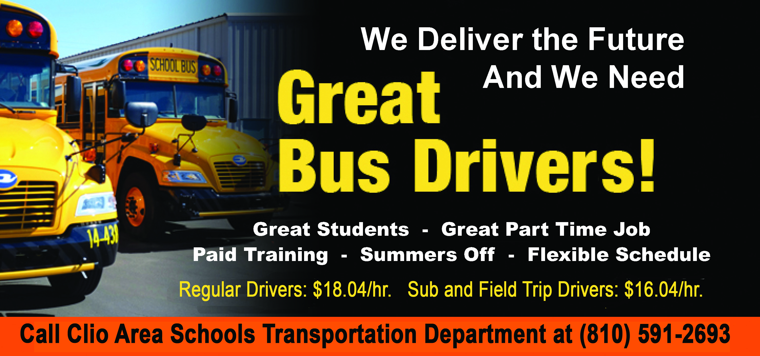 Ad soliciting bus drivers