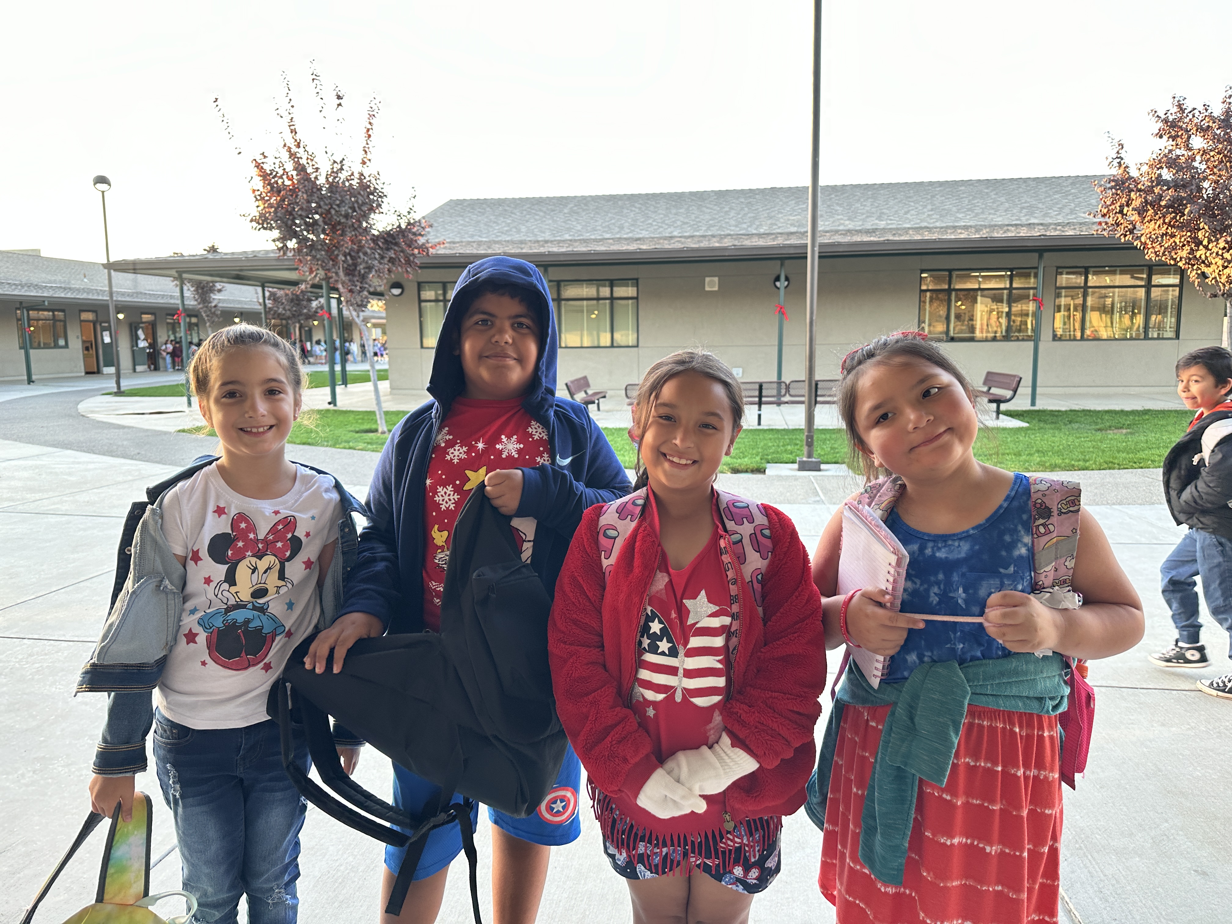 Students dressed up for Red Ribbon week.