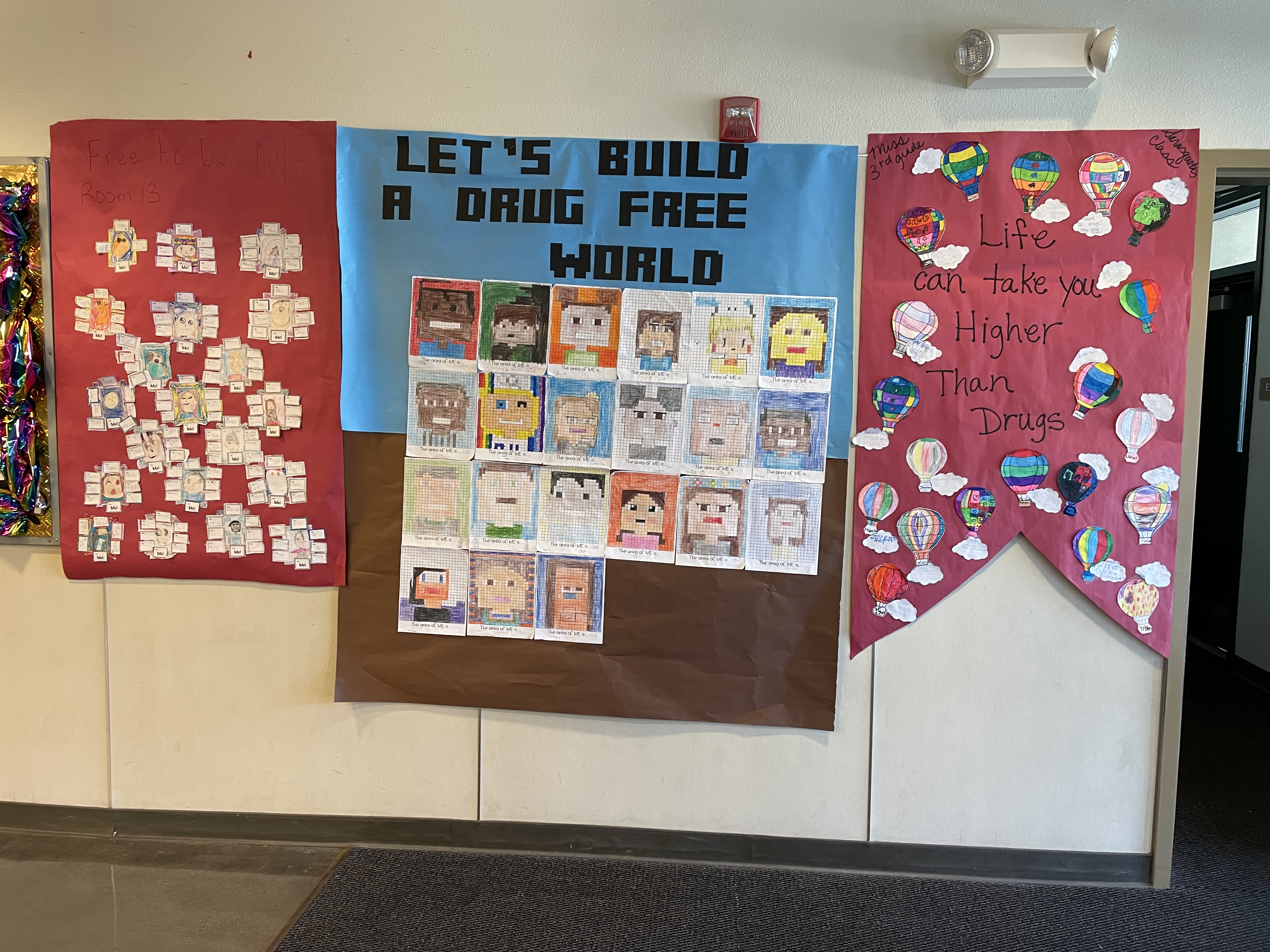 Red Ribbon Posters made by each classroom