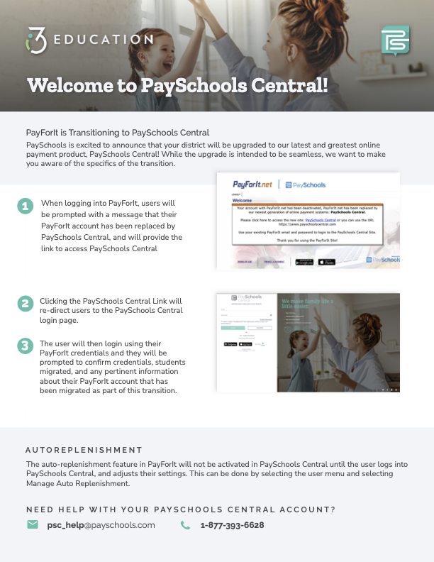 Pay School Central Flyer