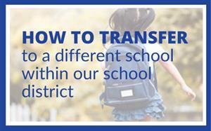 banner saying how to transfer to a different school within our district