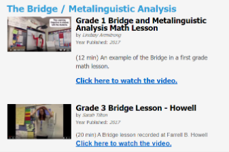 The Bridge/Metalinguistic Analysis Tutorial