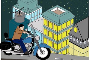 city drawing./illustration