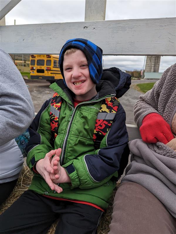 kid posing to camera