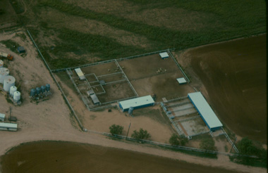 Aerial shot of farm
