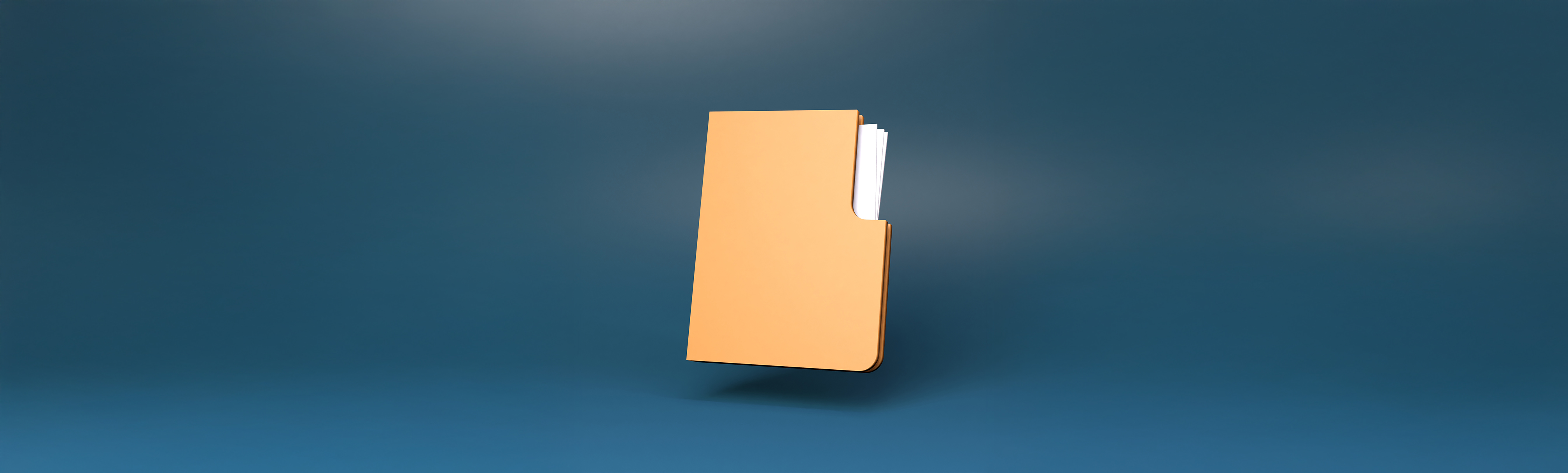 File Folder on blue gradient background