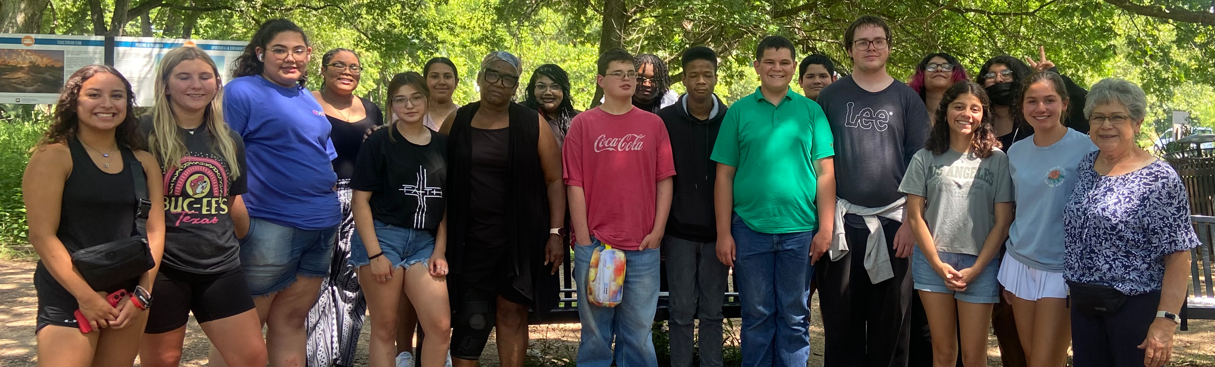 Talent Search students at the park