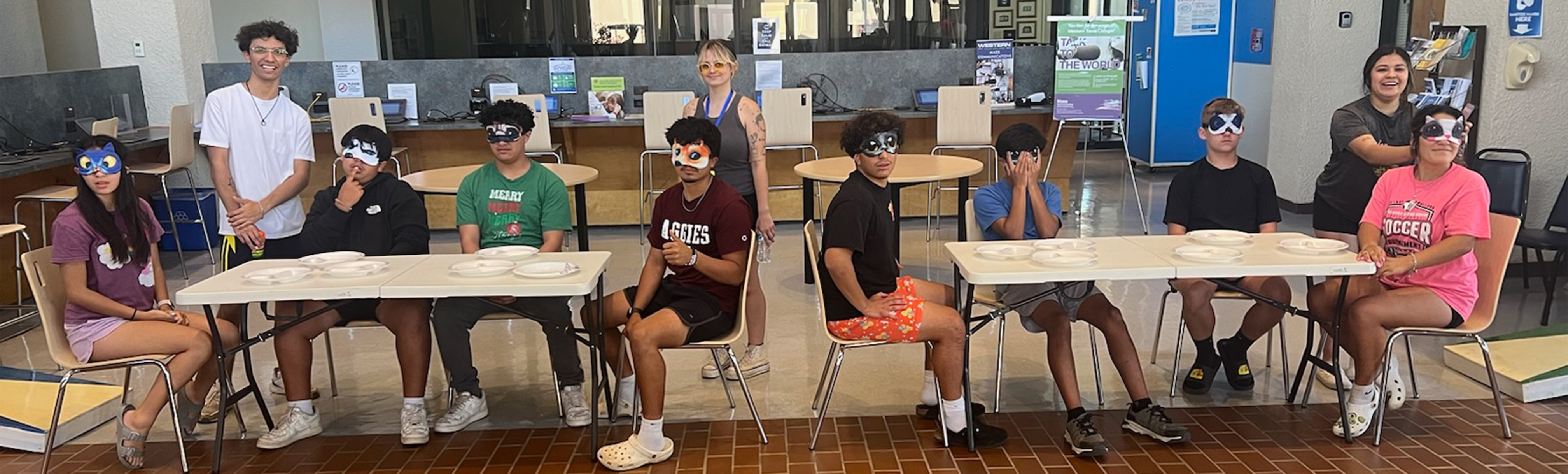 Students with animal masks