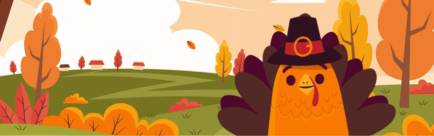 Turkey swaying on fall background