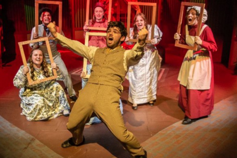 Students acting in a play