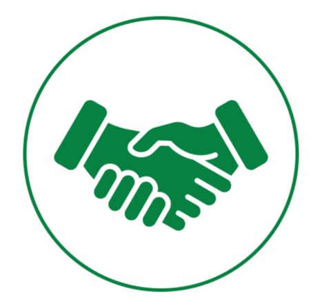 Handshake Icon in green