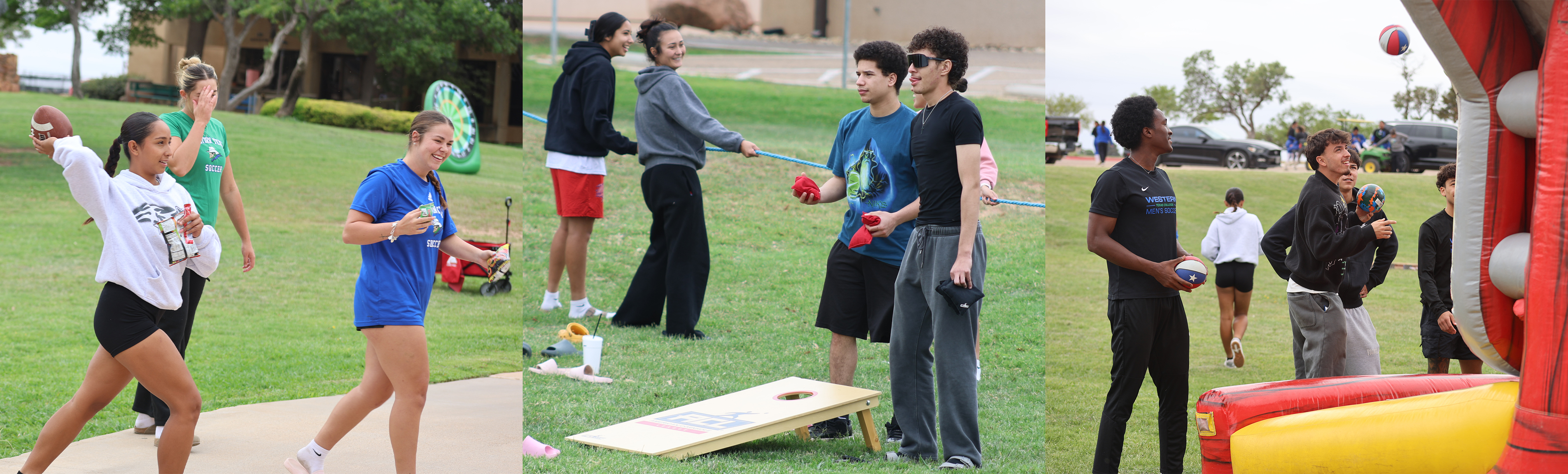 Students doing various activities