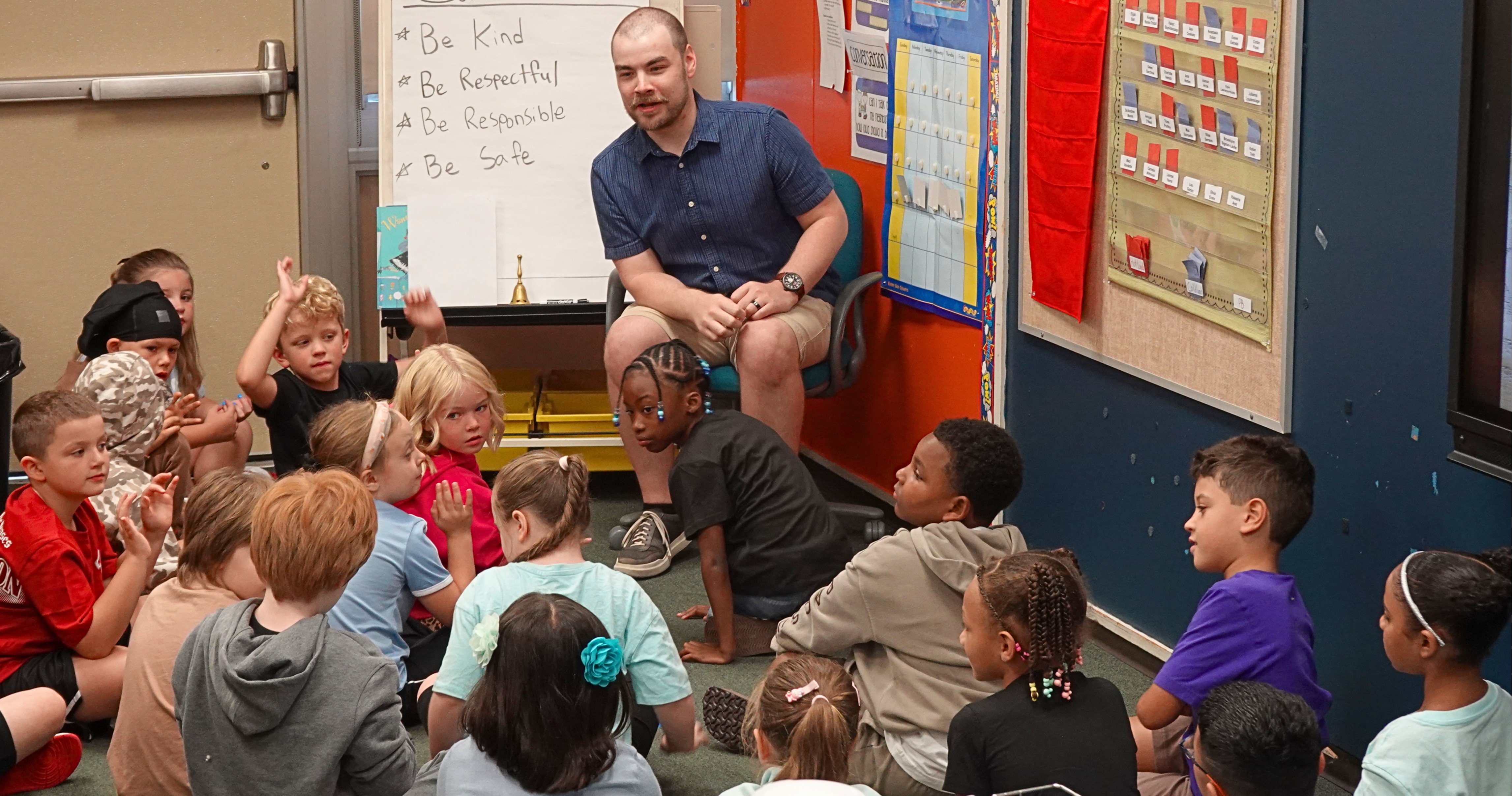 teacher in front of class